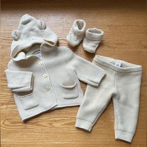 Gap Baby / Cotton Knit Set with Booties / 0-3 M